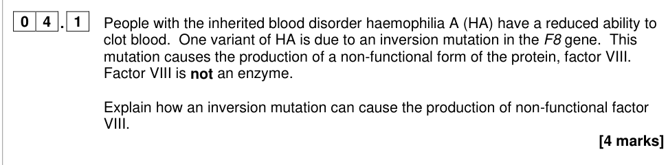 Question from 2025 A-Level Paper 2 Q4.1 (4 marks)