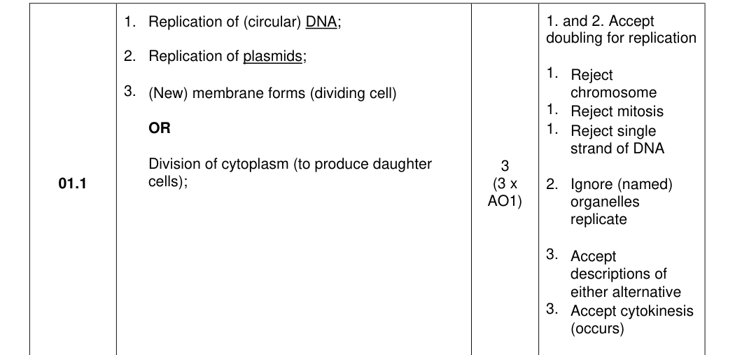 Mark scheme for 2025 A-Level Paper 3 Q1.1 (3 marks)