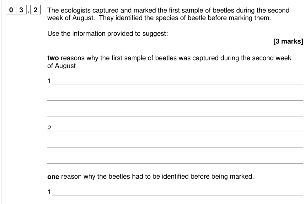 Question from 2025 A-Level Paper 3 Q3.2 (3 marks)