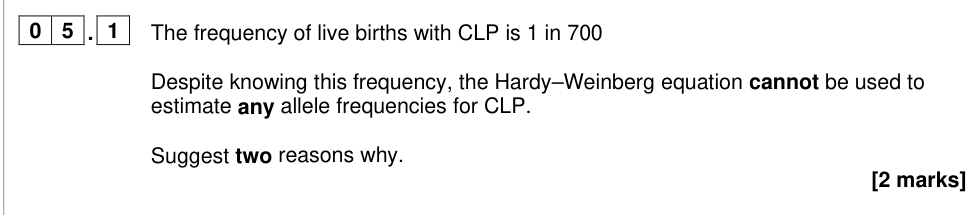 Question from 2025 A-Level Paper 3 Q5.1 (2 marks)