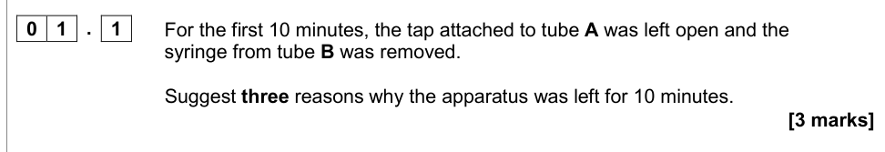 Question from Specimen A-Level Paper 2 Q01.1 (3 marks)