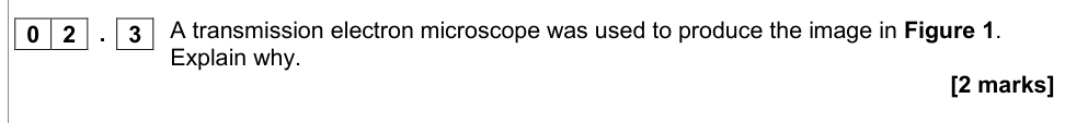 Question from Specimen A-Level Paper 3 Q2.3 (2 marks)