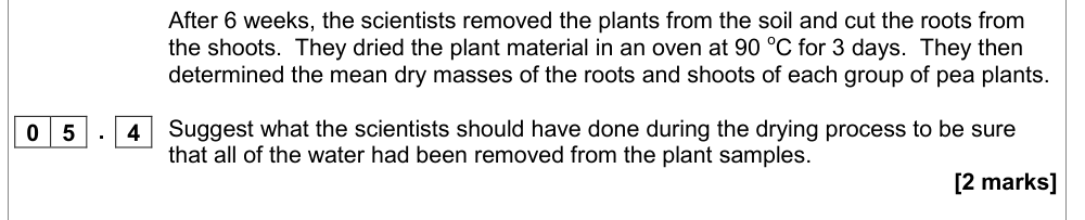 Question from Specimen A-Level Paper 3 Q5.4 (2 marks)