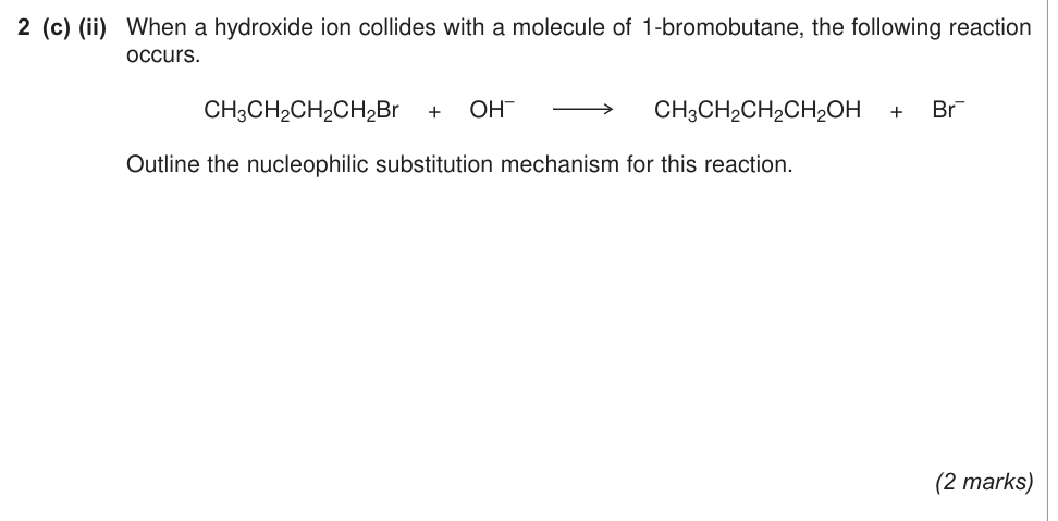 Question from June 2010 As Unit 2 Q2(c)(ii) (2 marks)