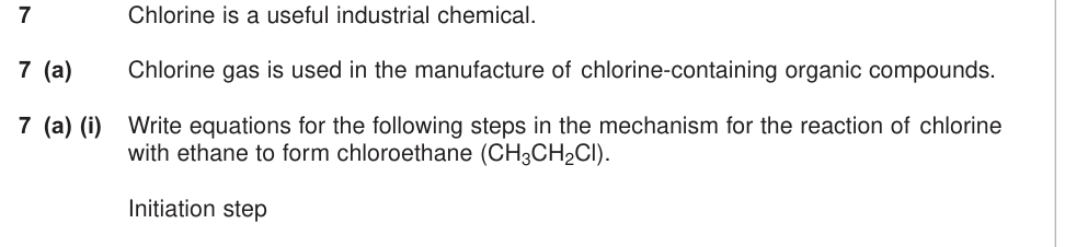 Question from June 2010 As Unit 2 Q7(a)(i) (4 marks)