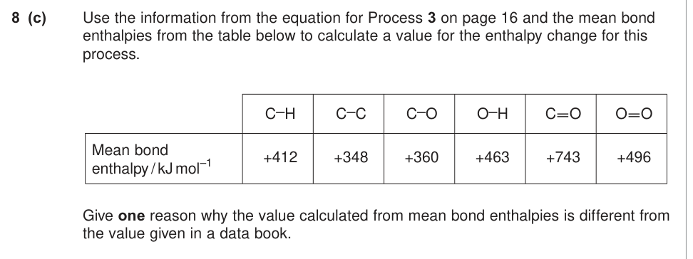Question from June 2010 As Unit 2 Q8(c) (4 marks)