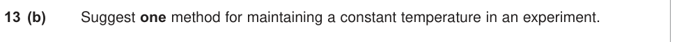 Question from 2011 A-Level Unit 6 EMPA Q13(b) (1 marks)
