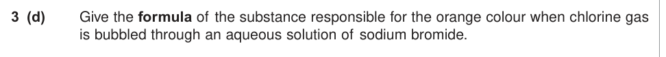 Question from 2011 As Unit 2 Q3(d) (1 marks)