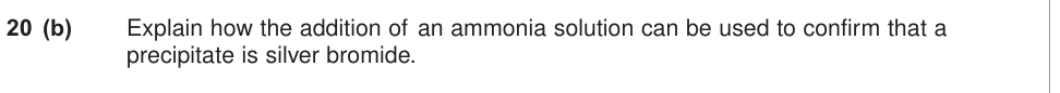 Question from 2011 As Unit 3 EMPA Q20(b) (2 marks)