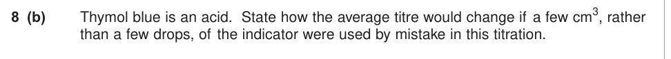 Question from 2011 As Unit 3 EMPA Q8(b) (1 marks)