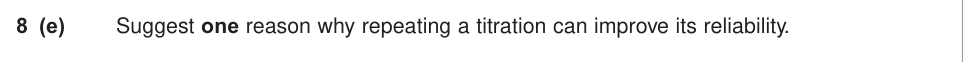 Question from 2011 As Unit 3 EMPA Q8(e) (1 marks)