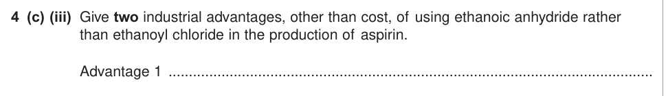 Question from June 2012 A-Level Unit 4 Q4(c)(iii) (2 marks)