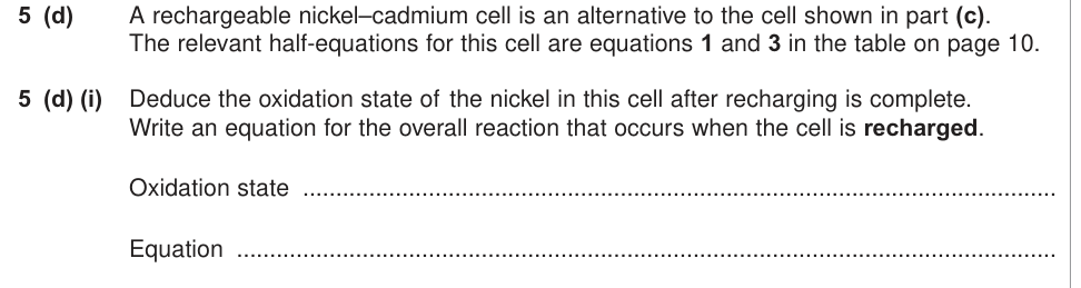 Question from June 2012 A-Level Unit 5 Q5(d)(i) (3 marks)