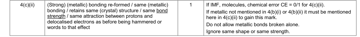 Mark scheme for June 2012 As Unit 1 Q4(c)(ii) (1 marks)
