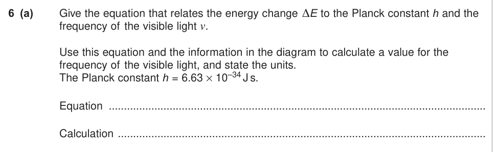 Question from June 2013 A-Level Unit 5 Q6(a) (2 marks)
