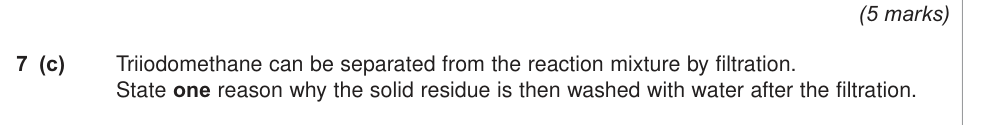 Question from 2013 A-Level Unit 6 ISA-P Q7(c) (1 marks)