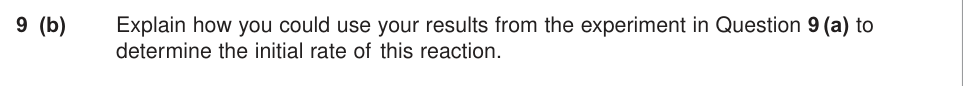 Question from 2013 A-Level Unit 6 ISA-Q Q9(b) (2 marks)
