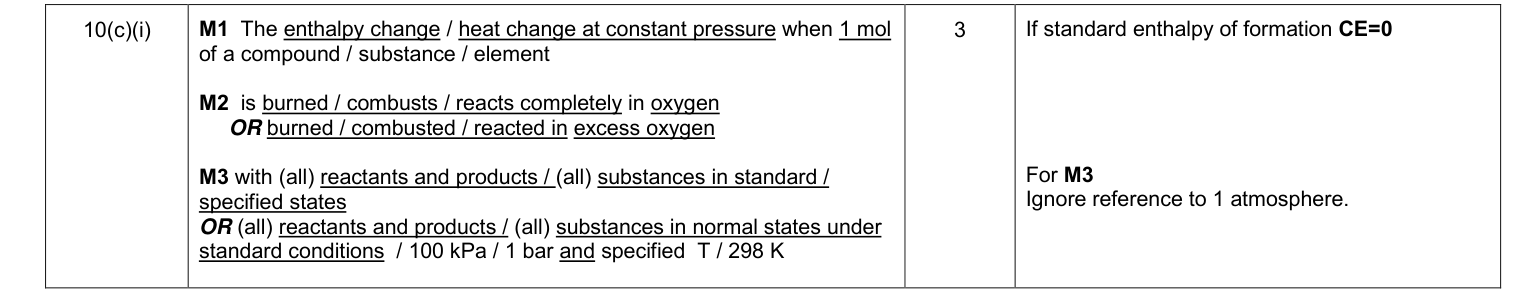 Mark scheme for June 2013 As Unit 2 Q10(c)(i) (3 marks)