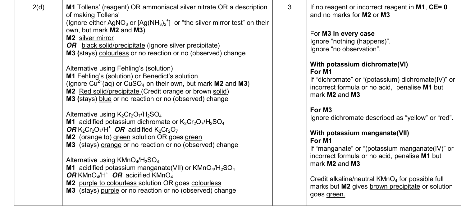 Mark scheme for June 2013 As Unit 2 Q2(d) (3 marks)