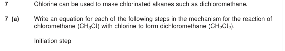 Question from June 2013 As Unit 2 Q7(a)(i) (1 marks)