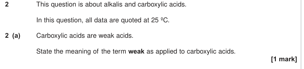 Question from 2014 A-Level Unit 4 Q2(a) (1 marks)