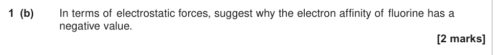 Question from 2014 A-Level Unit 5 Q1(b) (2 marks)