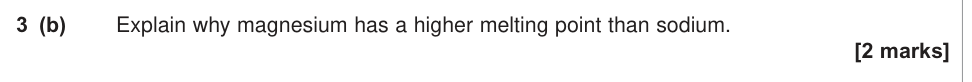 Question from 2014 A-Level Unit 5 Q3(b) (2 marks)