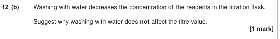 Question from 2014 A-Level Unit 6 EMPA Q12(b) (1 marks)