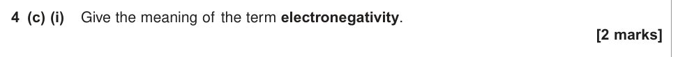 Question from 2014 As Unit 1 Q4(c)(i) (2 marks)