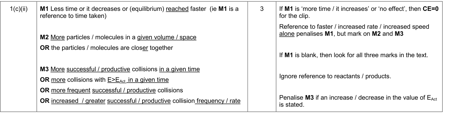 Mark scheme for 2014 As Unit 2 Q1(c)(ii) (3 marks)
