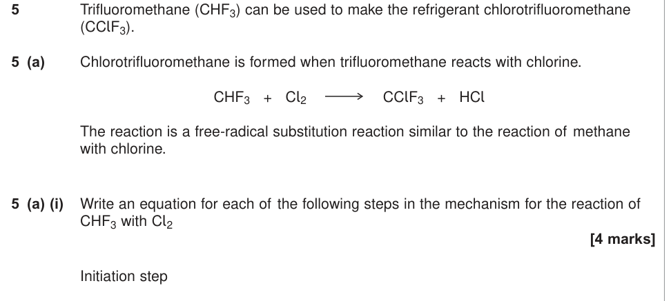 Question from 2014 As Unit 2 Q5(a)(i) (4 marks)