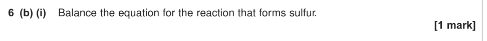 Question from 2014 As Unit 2 Q6(b)(i) (1 marks)