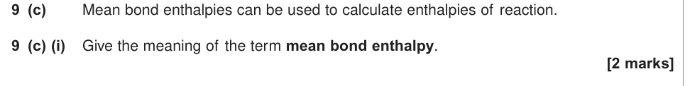 Question from 2014 As Unit 2 Q9(c)(i) (2 marks)