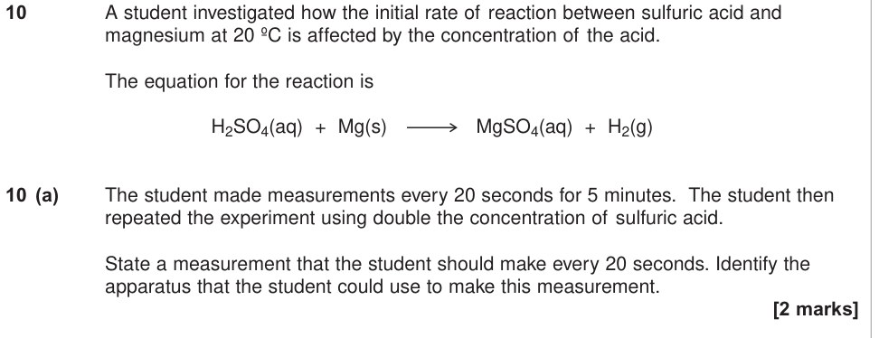 Question from 2014 As Unit 3 EMPA Q10(a) (2 marks)