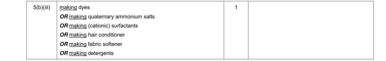 Mark scheme for 2015 A-Level Unit 4 Q5(b)(iii) (1 marks)