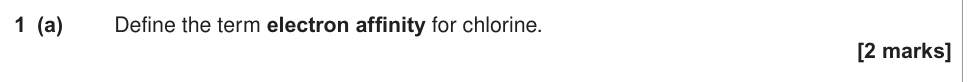 Question from 2015 A-Level Unit 5 Q1(a) (2 marks)