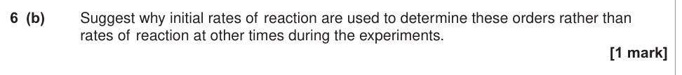 Question from 2016 A-Level Unit 4 Q6(b) (1 marks)