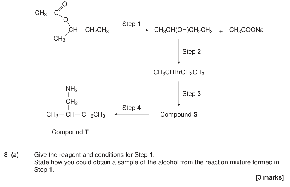 Question from 2016 A-Level Unit 4 Q8(a) (3 marks)