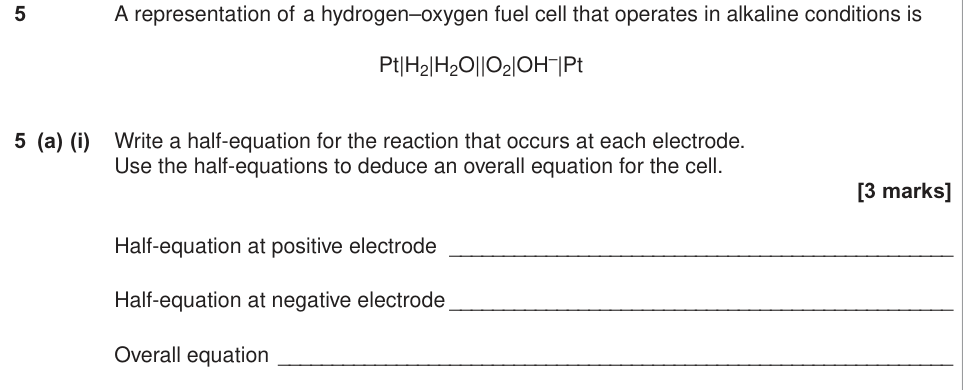 Question from 2016 A-Level Unit 5 Q5(a)(i) (3 marks)