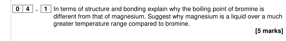 Question from 2016 As Paper 1 Q04.1 (5 marks)