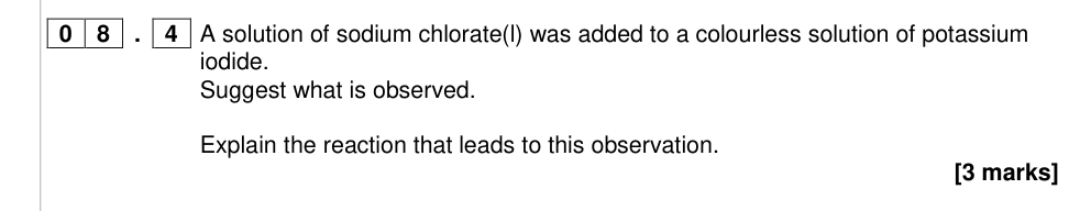 Question from 2016 As Paper 1 Q8.4 (3 marks)