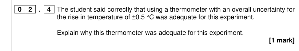Question from 2016 As Paper 2 Q2.4 (1 marks)