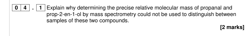 Question from 2016 As Paper 2 Q4.1 (2 marks)