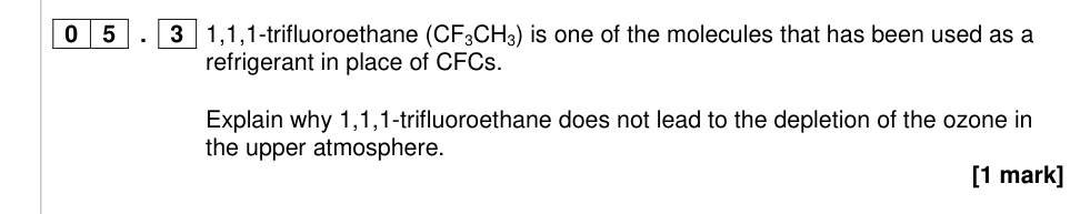 Question from 2016 As Paper 2 Q5.3 (1 marks)