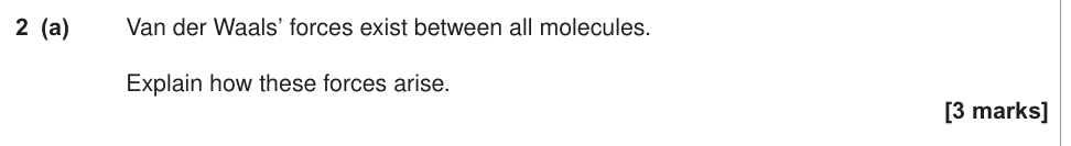 Question from 2016 As Unit 1 Q2(a) (3 marks)