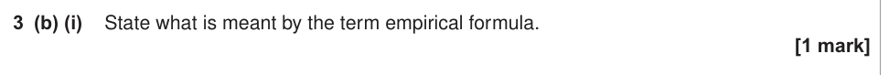 Question from 2016 As Unit 1 Q3(b)(i) (1 marks)