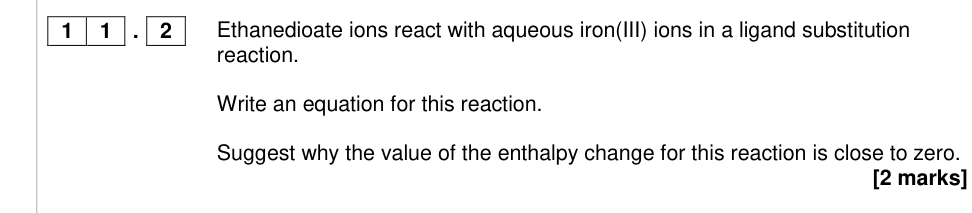Question from 2017 A-Level Paper 1 Q11.2 (2 marks)