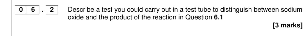 Question from 2017 A-Level Paper 1 Q6.2 (3 marks)