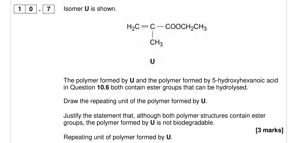 Question from 2017 A-Level Paper 2 Q10.7 (3 marks)