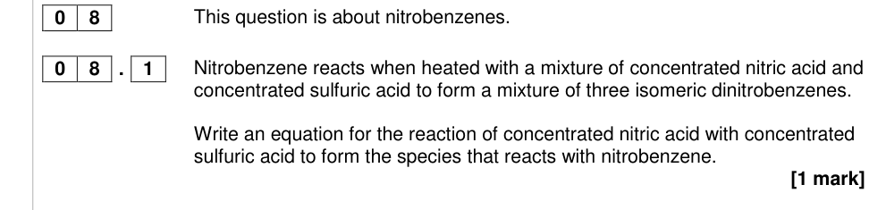 Question from 2017 A-Level Paper 2 Q8.1 (1 marks)